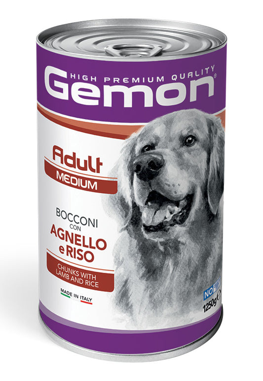 Gemon Cão Ração Húmida – Pedaços de Borrego e Arroz - 1250g